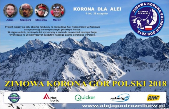 28 polskich szczytów w 6 dni. Padnie rekord? Podróże, LIFESTYLE - 6 dni, 4 uczestników, aż 28 szczytów. Dziś rano ruszyła wyprawa „Korona dla Alei”. Jej celem jest zimowe zdobycie 28 najwyższych polskich szczytów w rekordowo krótkim czasie.